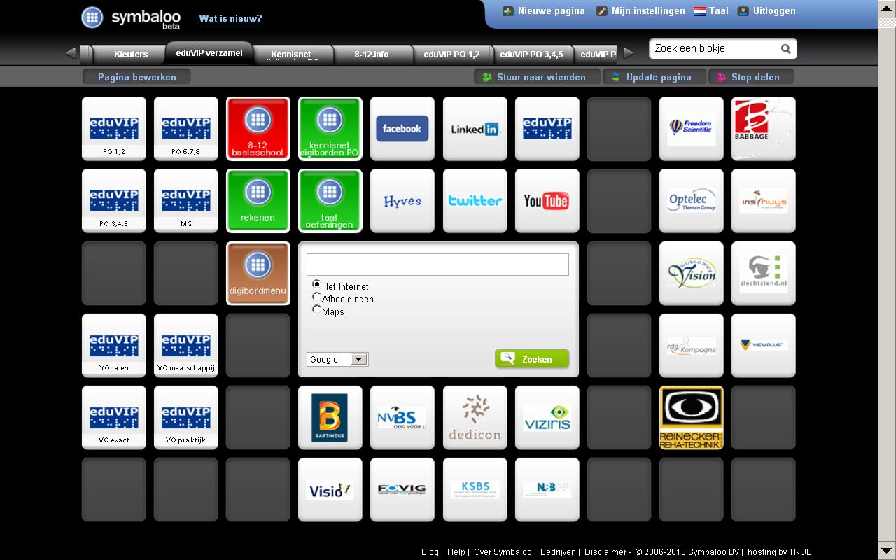 eduVIP links toevoegen aan jouw Symbaloo Symbaloo afbeelding